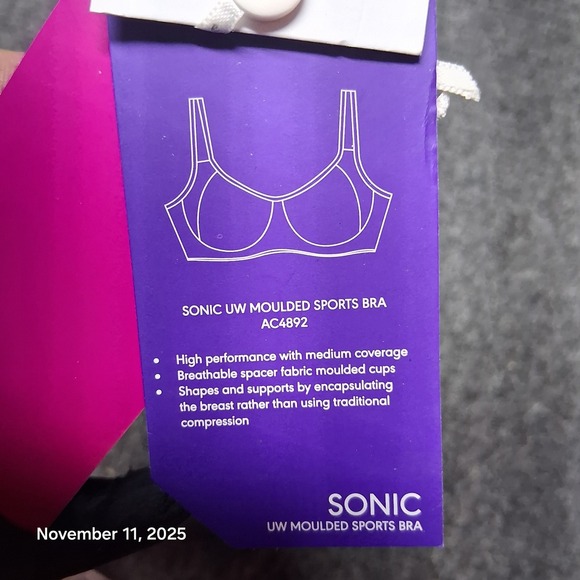 Freya Active Sports Bra Size 38C Haze Fuchia Sonic UW Moulded AC4892 - Picture 8 of 9